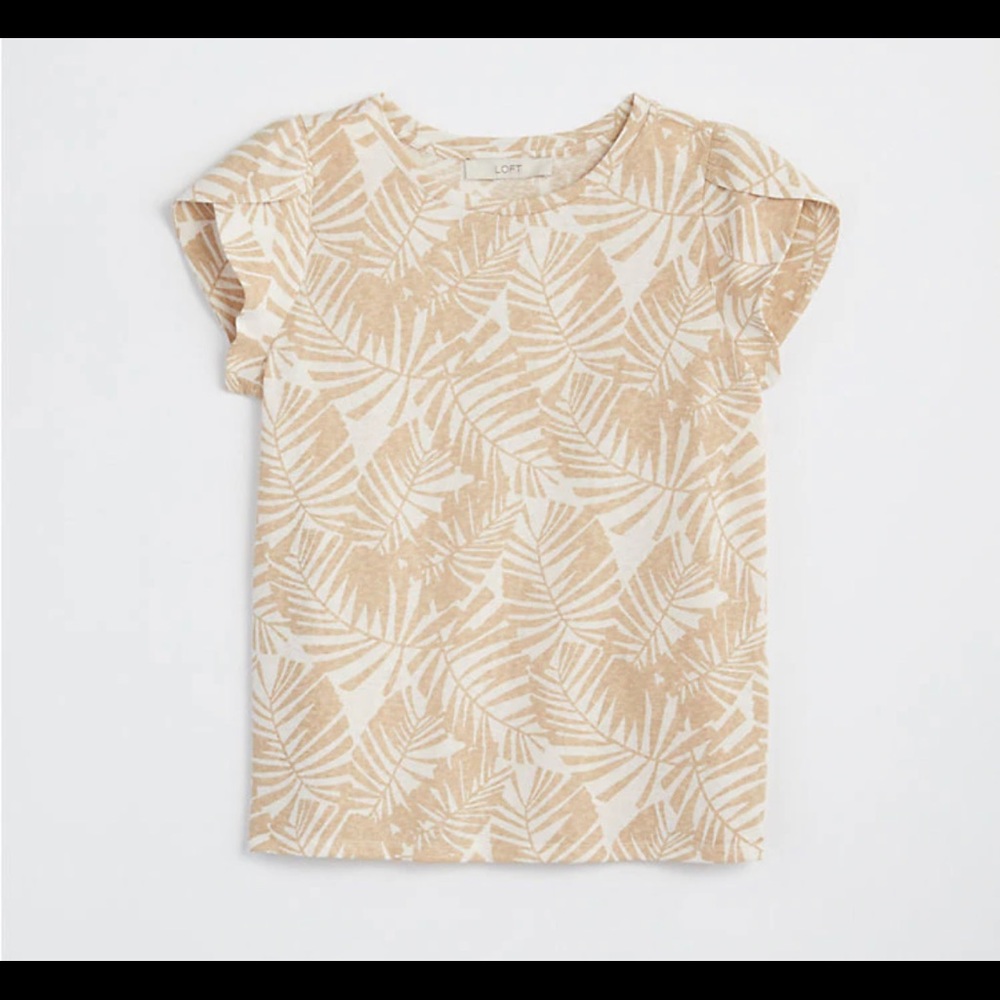 🛍3/$20🛍LOFT petal sleeve tee - Picture 1 of 3